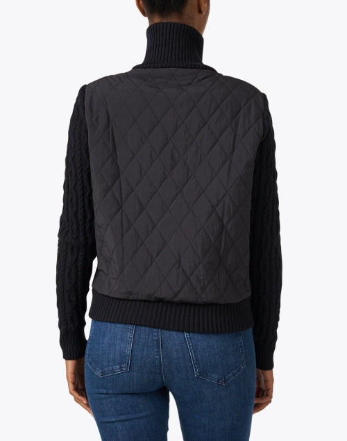 Versatile Black Mixed Media Jacket for Week to Weekend