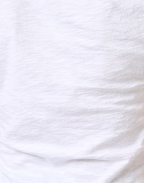 Veronica Beard Bordy Women's White Cotton Knit Draped Casual Top