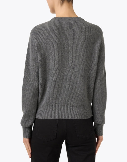 Stylish Grey Cashmere Men's Henley Knit Sweater for Seasonal Wear