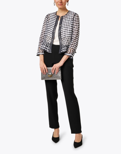 Stylish Black Stretch Straight - Leg Trousers by Emporio Armani