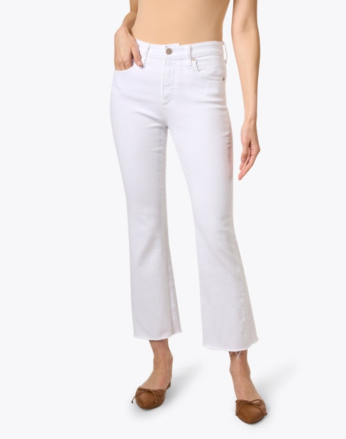 AG Farrah Women's White Bootcut Cropped Stretch Denim Jeans