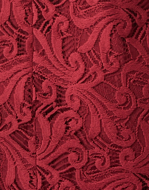 Stylish Esordio Bordeaux Red Women's Lace Mini Dress for Soirees