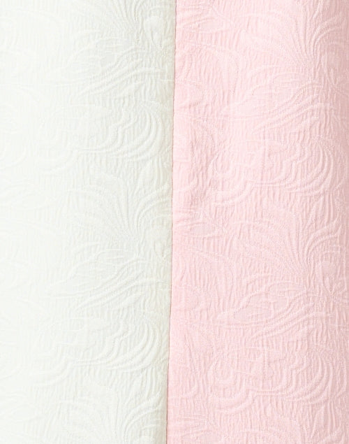 Etta Luxury Cotton Jacquard Dress in Pink and Ivory Shades