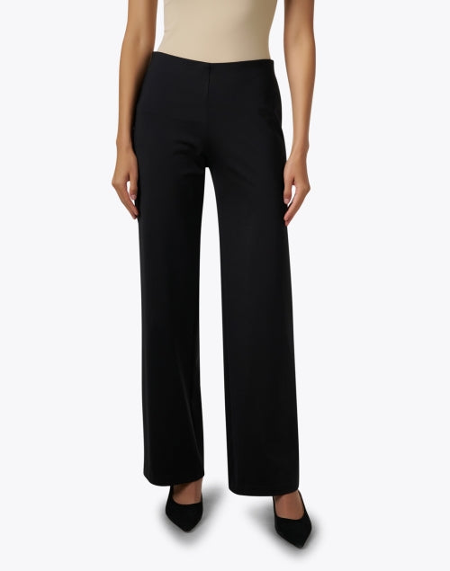 Shawna Elastic - Waist Black Pull - On Wide - Leg Equestrian Trousers