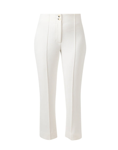 Veronica Beard's Chic Ivory Flare-Leg Crop Pants