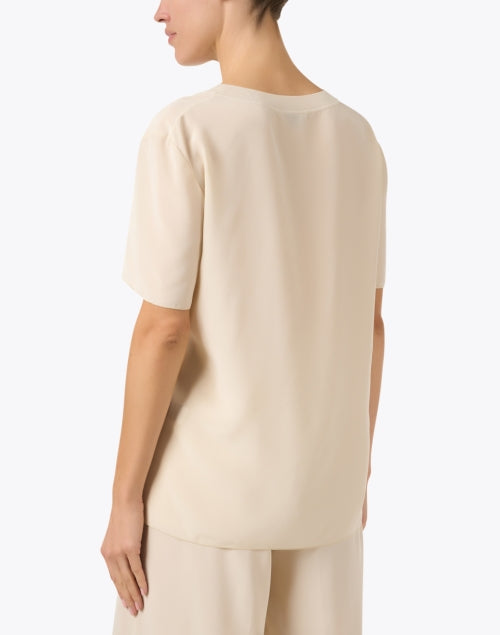 Ivory Silk Short-Sleeved Rubin Women's Fashion Top