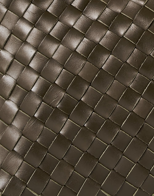 Stylish Olive Green Woven Leather Single - Strap Marni Shoulder Bag