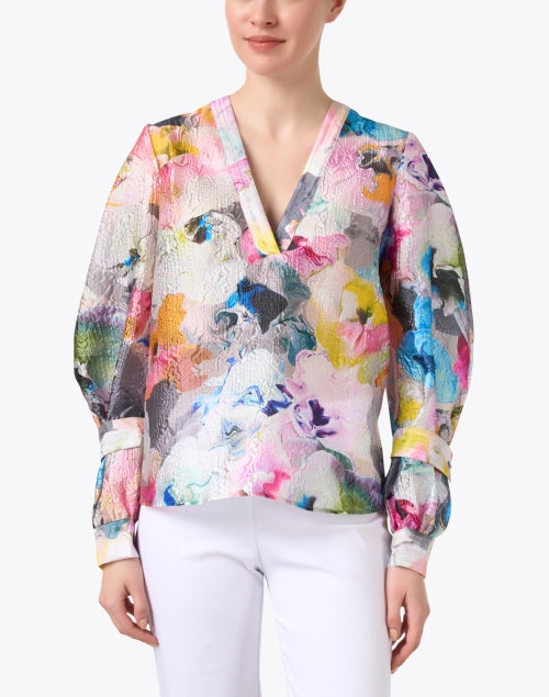 Nandya Multi-Printed Crinkled Top - A Feminine Fashion Statement