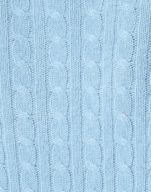Elegant Blue Cable - Knit Luxury Cashmere Women's Sweater