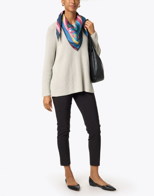 Avenue Montaigne Signature Stretch Pull - On Ankle Length Straight - Leg Black Pants for Fall