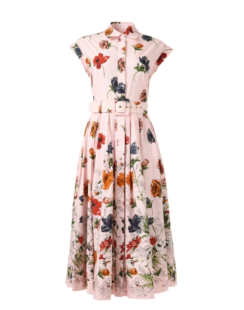 Stylish Octavia Pink Printed Cotton Women's Shirt Dress