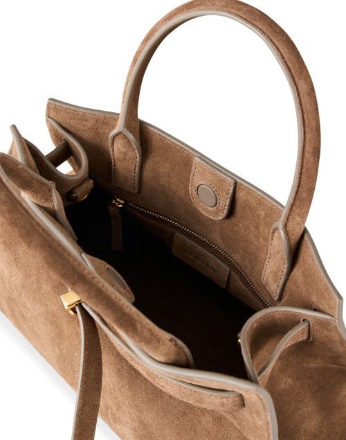 Veronica Beard's Tan Luxury Suede Dash Bag for Modern Women