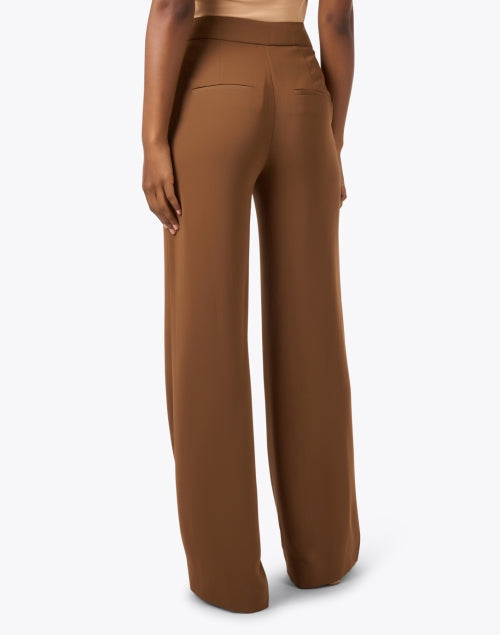 Veronica Beard Edia Brown Full - length Wide - Leg Women's Trousers