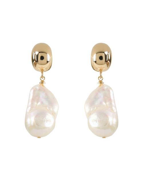 Stylish Gold-Tone Pearl Drop Earrings for All Occasions
