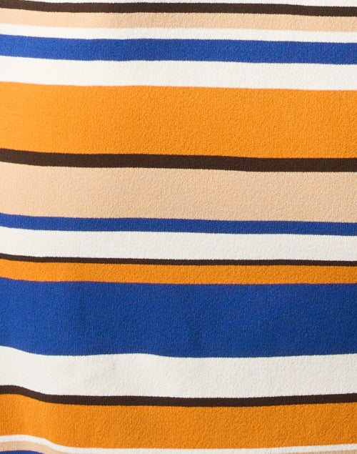 Stylish Blue and Orange Striped Shift Dress for a Feminine Look