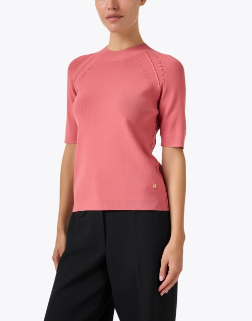 Stunning Slim-Fit Napa Pink Stretch Top for Chic Ensemble