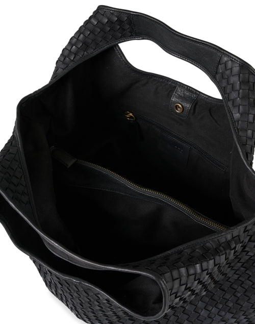 Stylish Carmen Black Hand - Woven Leather Shoulder Bag for Everyday Use
