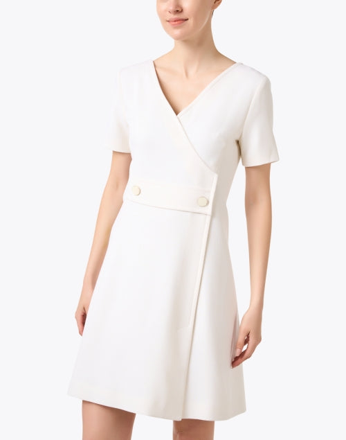 Tabitha Wool Crepe Mini Dress with Flattering Waist Detail