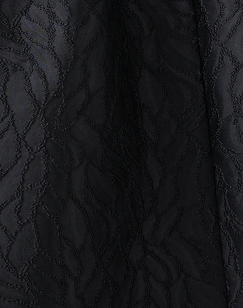 Abbey Glass Victoria Black Jacquard Fit-and-Flare Dress with Removable Pearl Belt