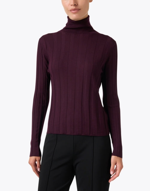 Stylish Burgundy Red Wool-Cashmere Blend Slim Fit Sweater