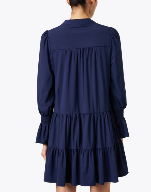 Stylish Navy Tiered Ruffled Dress by Jude Connally