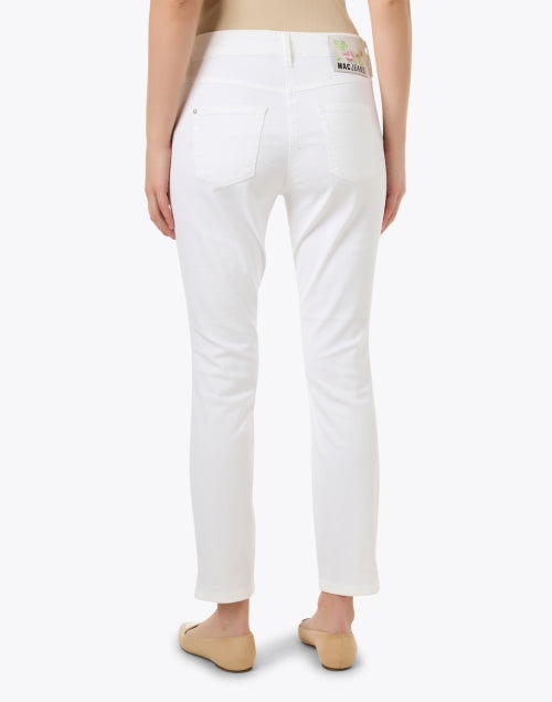Summer Dream Stretch White Ankle-Fit Denim Jeans