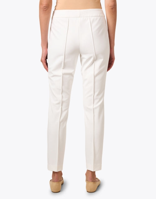 Lafayette 148 New York's Gramercy Slim - Fit White Stretch Pintuck Trousers for Both Business and Pleasure