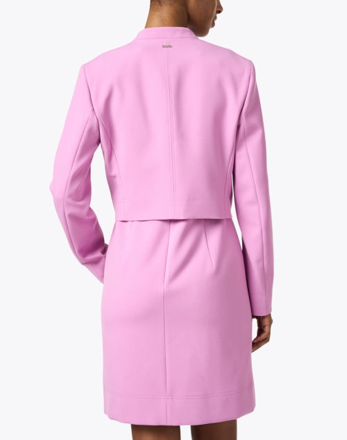 Stylish Jibelara Pink Cropped Open Front Blazer Jacket for a Polished Look