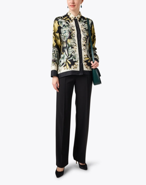 Franco Ferrari's Exquisitely Printed 100% Silk Multi - Print Shirt for the New Season