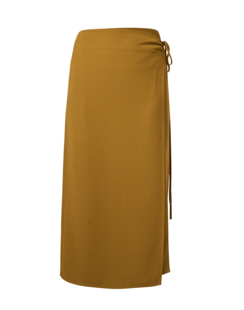 Stylish Ligea Ginger Brown Women's Wrap Midi Skirt