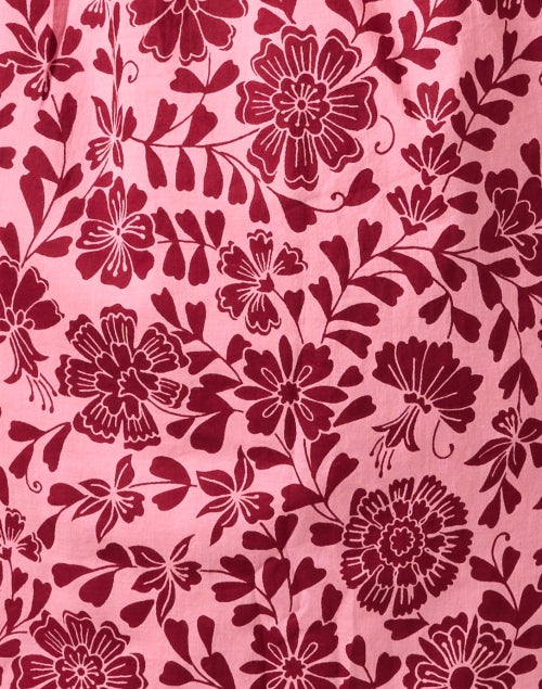 Stylish Benita Cotton Dress with Pink Floral Print