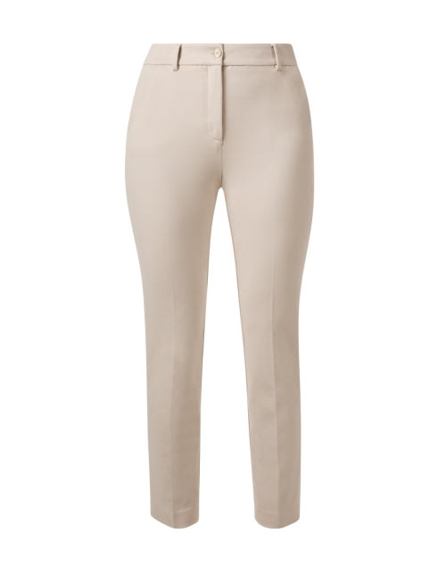 Via Masini 80 Panna Ivory Stylish Straight-Leg Trousers