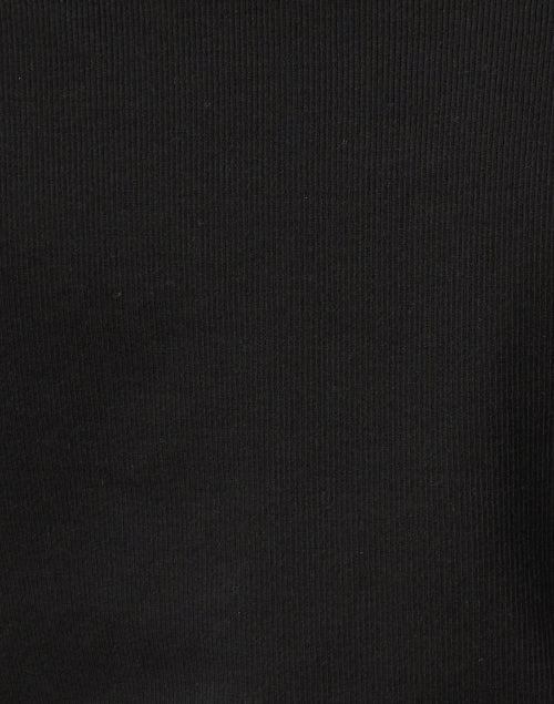Women's Coralee Black Jersey Blouse with Puff Sleeves