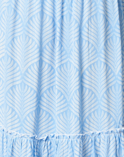 Christina Periwinkle Palm-Printed Midi Dress for Week-to-Weekend Style