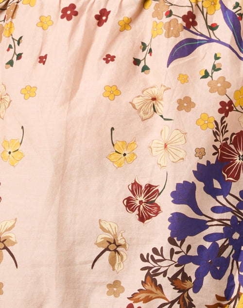 Stylish Pink Dress with Multi - Floral Print and Feminine Details