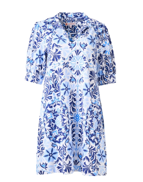Stylish Emerson Women's Dress with White and Blue Print