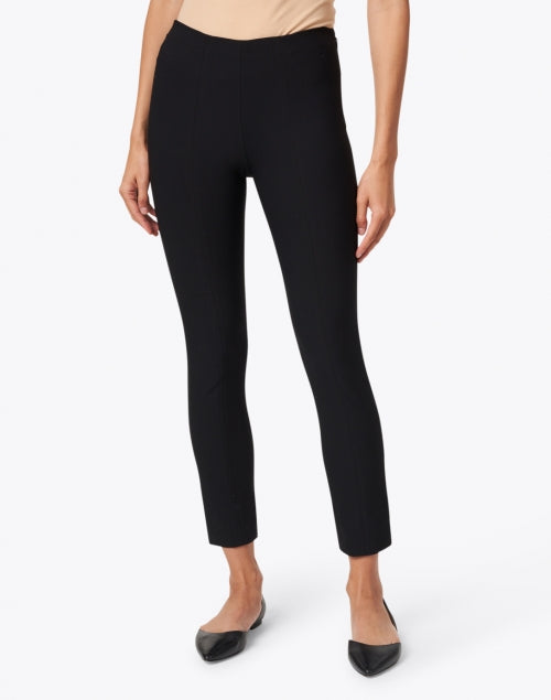 Vince's Sophisticated Black Bi - Stretch Stitched Slim - Fit Leggings