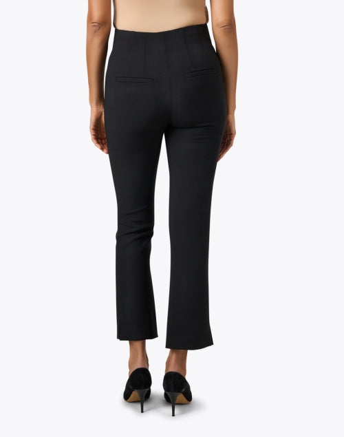 Veronica Beard Kean Ankle-Length Flare Leg Black Crop Trousers