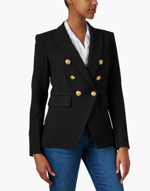 Stylish Miller Black Dickey Jacket Featuring Decorative Gold Buttons