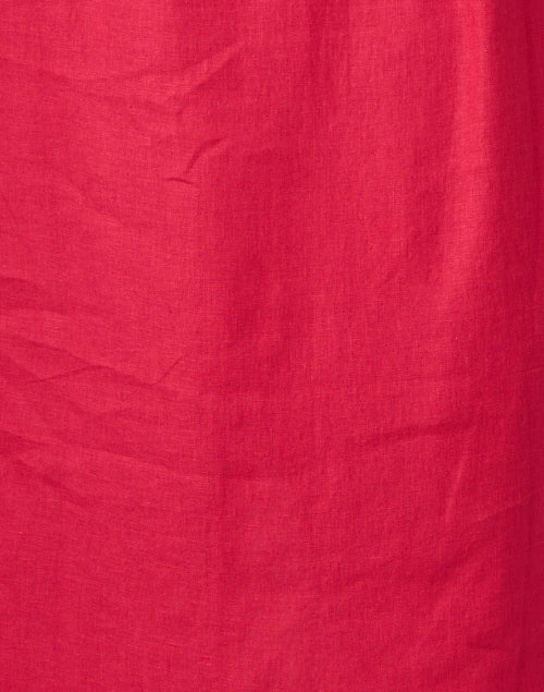Elegant Rose Pink Women's Linen Summer Dress
