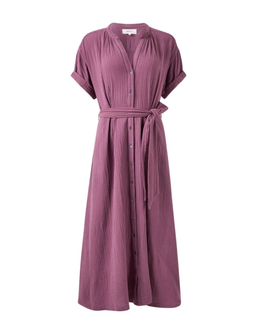 Stylish Washed Purple 100% Cotton Gauze Cate Dress
