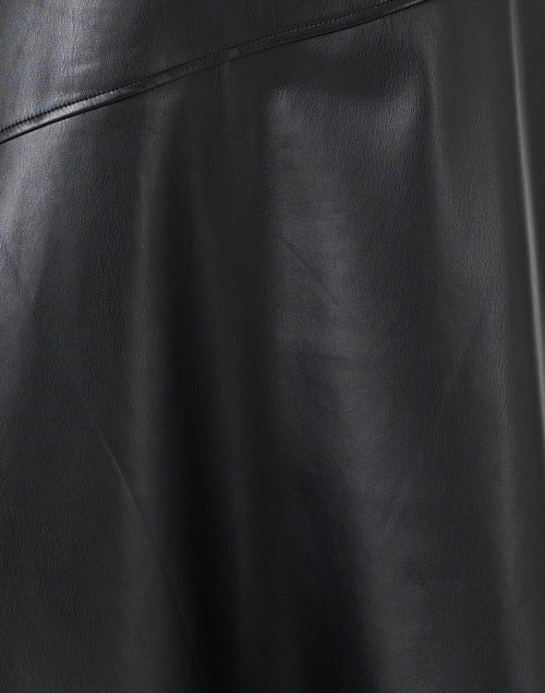 Stylish Black Knit and Leather Blend Lonnie Dress