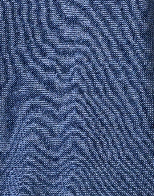 Navy Blue 100% Linen Cap Sleeve Elegant Sweater for Stylish Layering