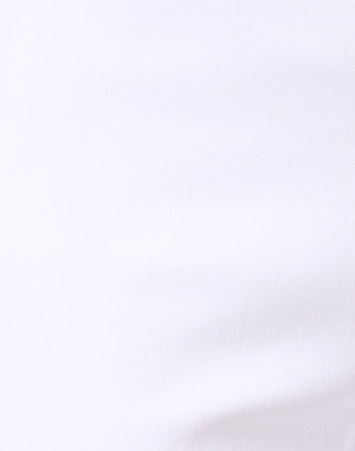 Comfortable Elastic-Waist Shawna White Pull-On Wide-Leg Trousers