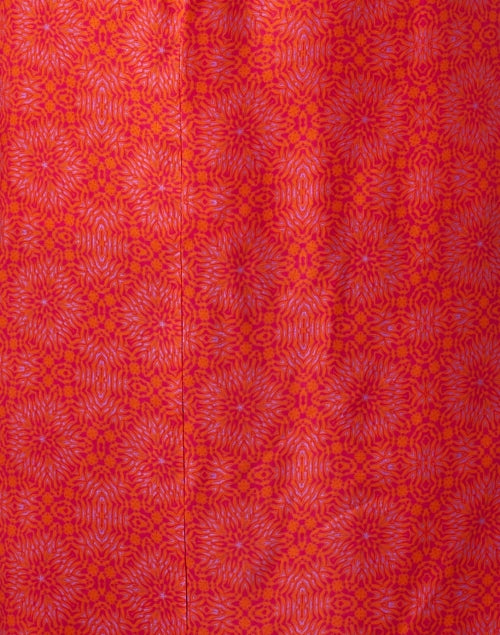 Fara Silk Wrap Dress with Stunning Red Print