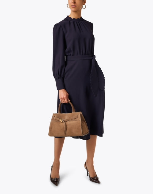 Navy Blue Tara Jarmon Rowen Women's Dress for Effortless Elegance