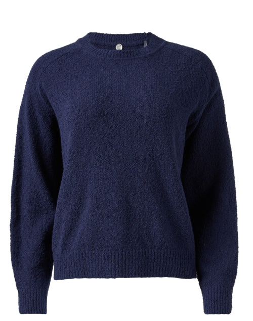 Lola Women's Navy Blue Cotton Fleece Casual Sweater for Daily Wear