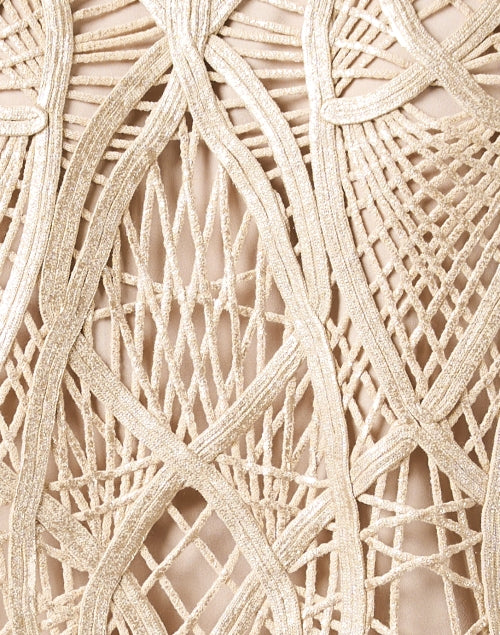 Exquisite Gold Metallic Lace Topper Jacket for Effortless Sophistication