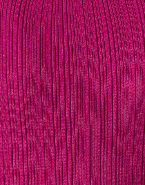 Charlene Magenta Wool Knit Keyhole Neckline Women's Top