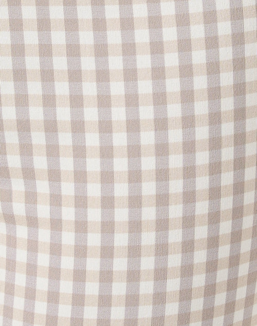 Beige Check Stretch Cropped Pull - On Brigitte Trousers